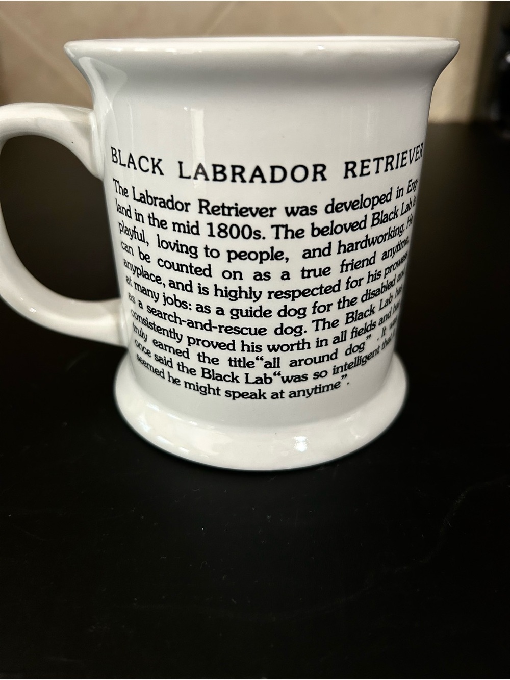 NEW White Mug with Black Labrador Portrait - Dog Lover Gift - Picture 2 of 5